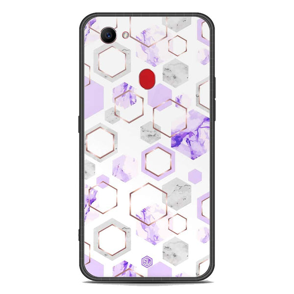 Stylish Marble Series Soft Phone Case - Premium Glass Case - Design 5 - Oppo F7