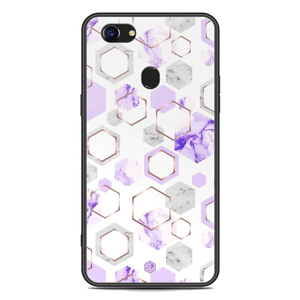 Stylish Marble Series Soft Phone Case - Premium Glass Case - Design 5 - Oppo F5