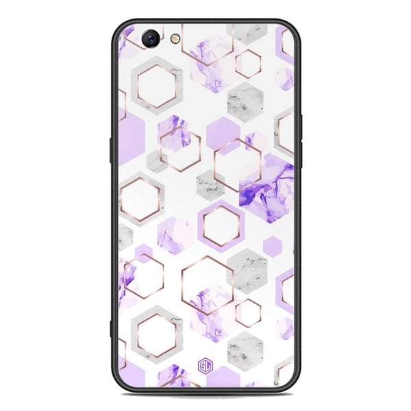 Stylish Marble Series Soft Phone Case - Premium Glass Case - Design 5 - Oppo F3 Plus