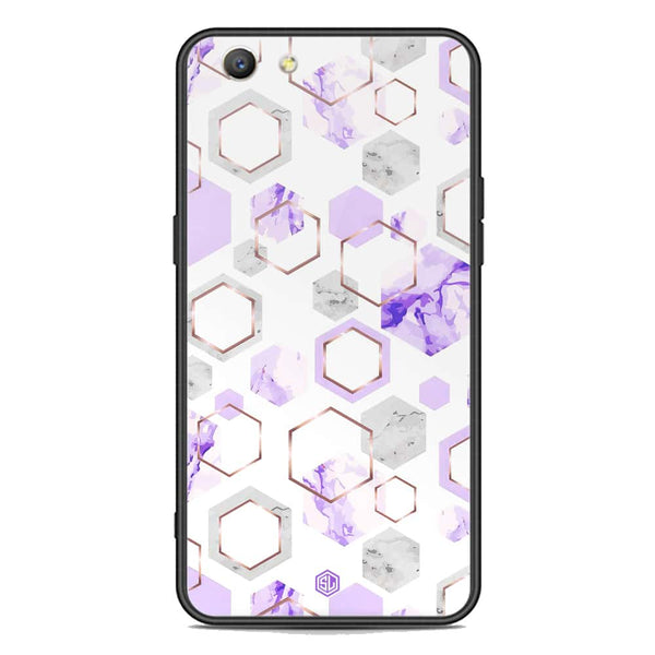 Stylish Marble Series Soft Phone Case - Premium Glass Case - Design 5 - Oppo F1S