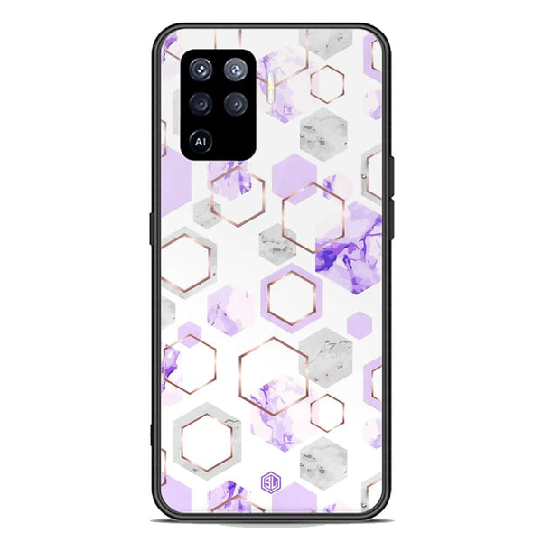 Stylish Marble Series Soft Phone Case - Premium Glass Case - Design 5 - Oppo A94