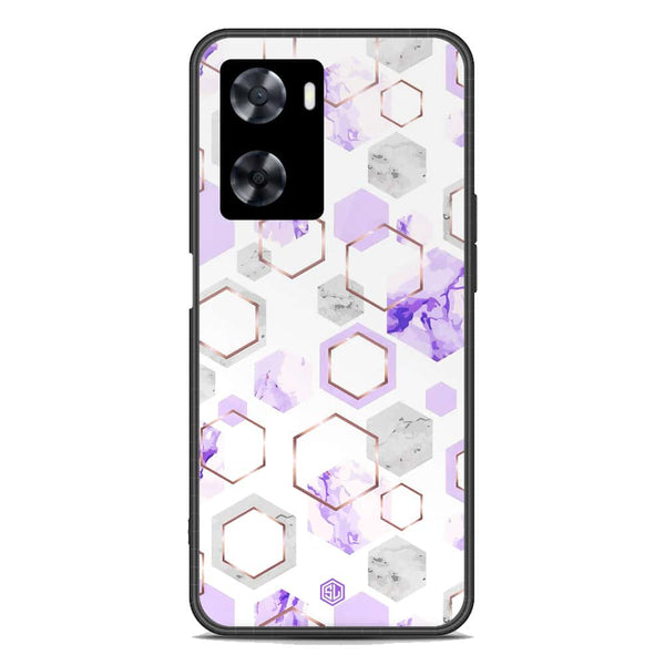 Stylish Marble Series Soft Phone Case - Premium Glass Case - Design 5 - Oppo A77s