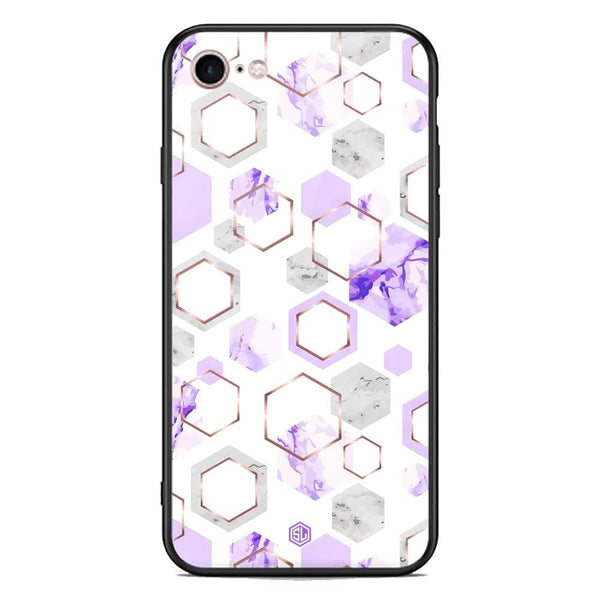 Stylish Marble Series Soft Phone Case - Premium Glass Case - Design 5 - iPhone 8 / 7