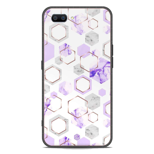 Stylish Marble Series Soft Phone Case - Premium Glass Case - Design 5 - Oppo A12e