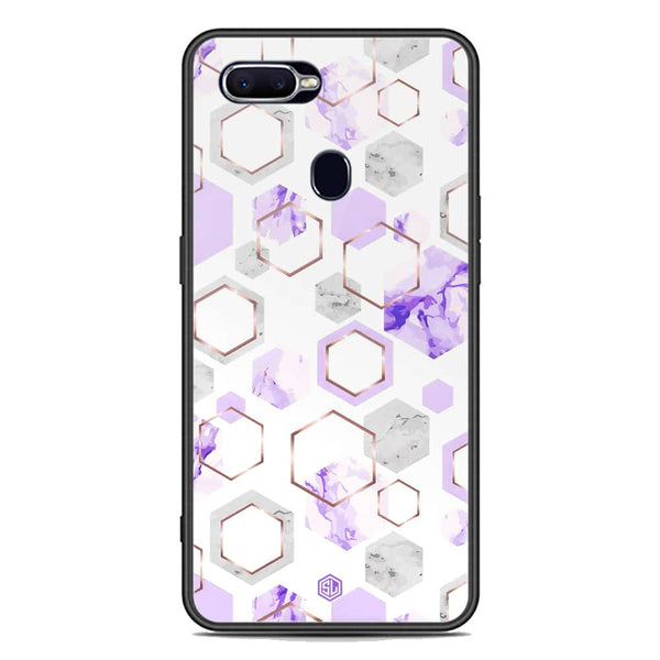 Stylish Marble Series Soft Phone Case - Premium Glass Case - Design 5 - Oppo A7x