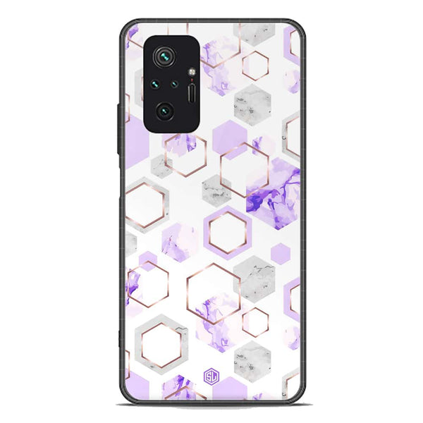 Stylish Marble Series Soft Phone Case - Premium Glass Case - Design 5 - Xiaomi Redmi Note 10 Pro Max