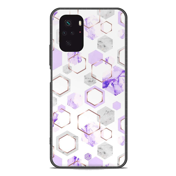 Stylish Marble Series Soft Phone Case - Premium Glass Case - Design 5 - Xiaomi Redmi Note 10S