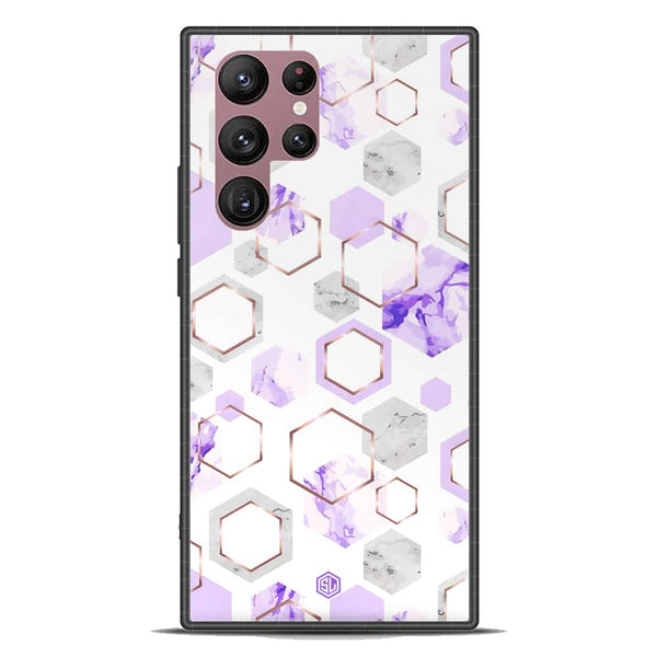 Stylish Marble Series Soft Phone Case - Premium Glass Case - Design 5 - Samsung Galaxy S22 Ultra 5G