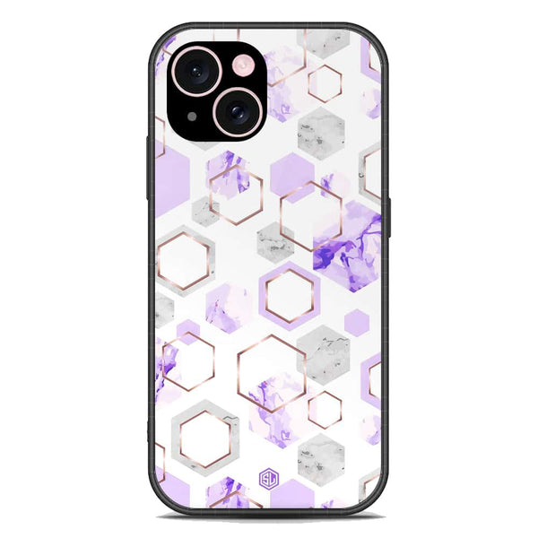 Stylish Marble Series Soft Phone Case - Premium Glass Case - Design 5 - iPhone 15 Plus