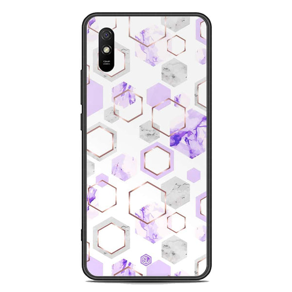 Stylish Marble Series Soft Phone Case - Premium Glass Case - Design 5 - Xiaomi Redmi 9A