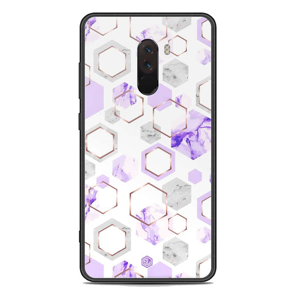 Stylish Marble Series Soft Phone Case - Premium Glass Case - Design 5 - Xiaomi Pocophone F1