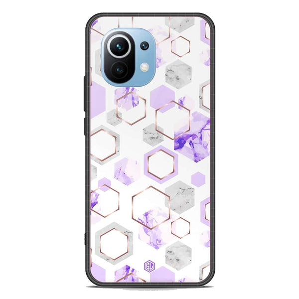 Stylish Marble Series Soft Phone Case - Premium Glass Case - Design 5 - Xiaomi Mi 11