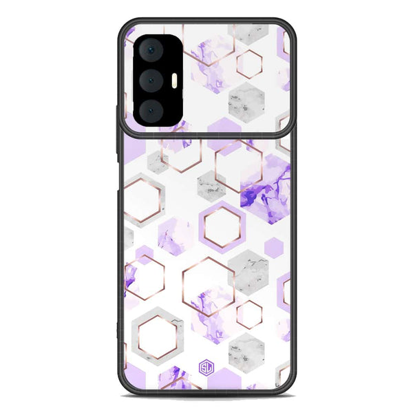 Stylish Marble Series Soft Phone Case - Premium Glass Case - Design 5 - Tecno Spark 8 Pro