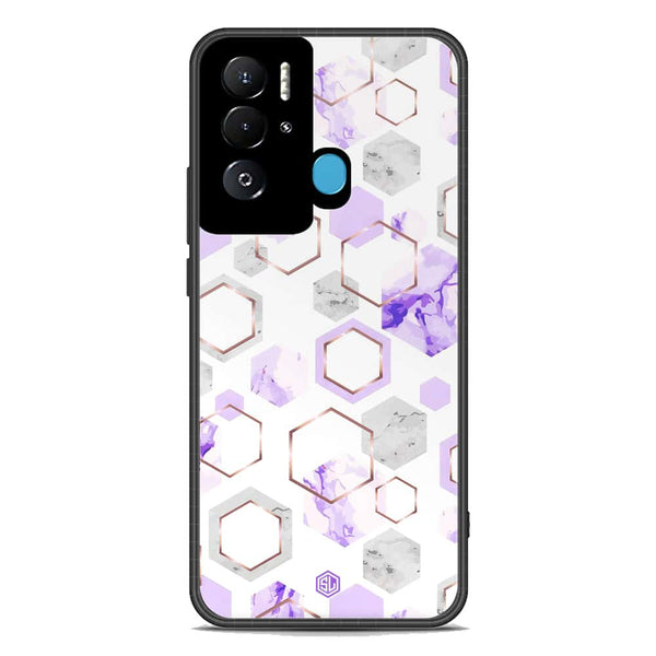 Stylish Marble Series Soft Phone Case - Premium Glass Case - Design 5 - Tecno Pova Neo