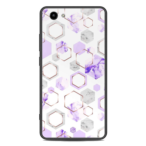 Stylish Marble Series Soft Phone Case - Premium Glass Case - Design 5 - Vivo Y71