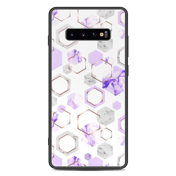 Stylish Marble Series Soft Phone Case - Premium Glass Case - Design 5 - Samsung Galaxy S10 Plus