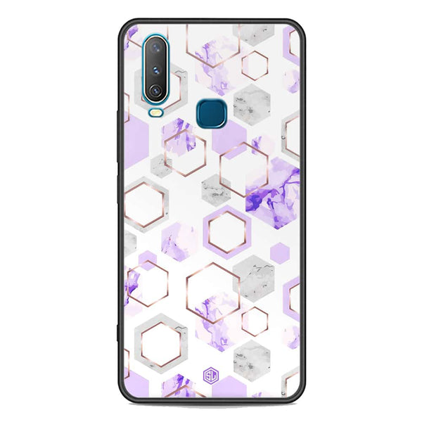 Stylish Marble Series Soft Phone Case - Premium Glass Case - Design 5 - Vivo Y17