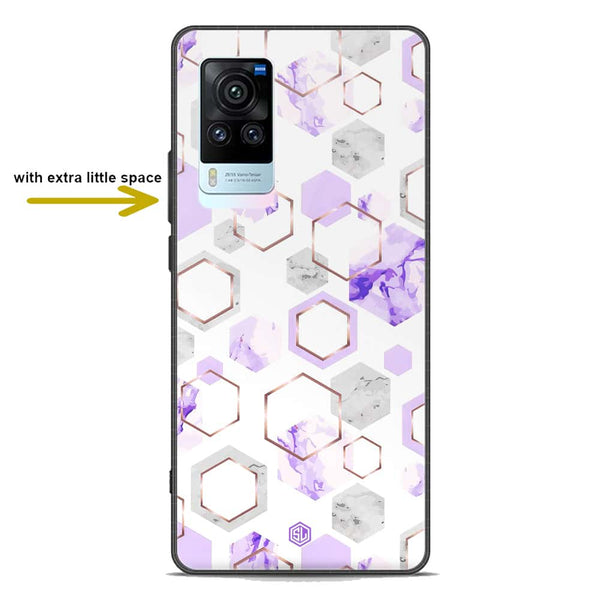 Stylish Marble Series Soft Phone Case - Premium Glass Case - Design 5 - Vivo X60