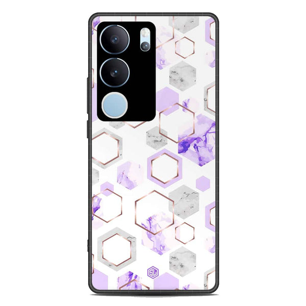 Stylish Marble Series Soft Phone Case - Premium Glass Case - Design 5 - Vivo V29 Pro