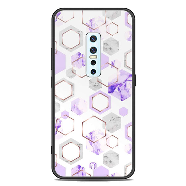 Stylish Marble Series Soft Phone Case - Premium Glass Case - Design 5 - Vivo V17 Pro