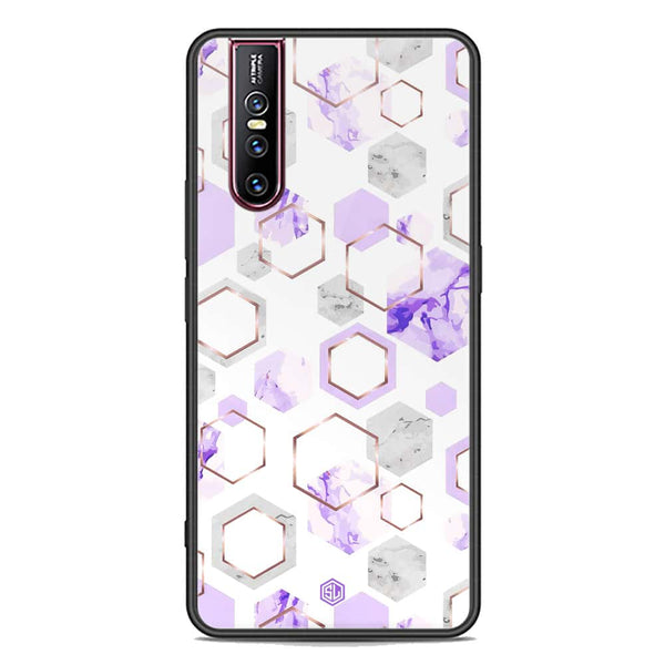 Stylish Marble Series Soft Phone Case - Premium Glass Case - Design 5 - Vivo V15 Pro