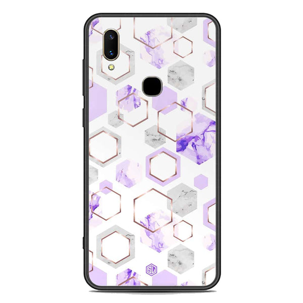 Stylish Marble Series Soft Phone Case - Premium Glass Case - Design 5 - Vivo V11 Pro