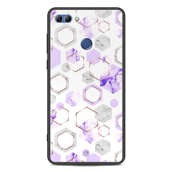 Stylish Marble Series Soft Phone Case - Premium Glass Case - Design 5 - Huawei Y9 2018