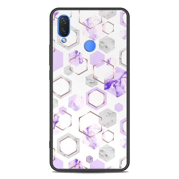 Stylish Marble Series Soft Phone Case - Premium Glass Case - Design 5 - Huawei Y7 Prime 2019