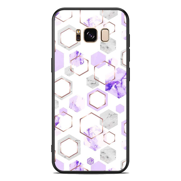 Stylish Marble Series Soft Phone Case - Premium Glass Case - Design 5 - Samsung Galaxy S8