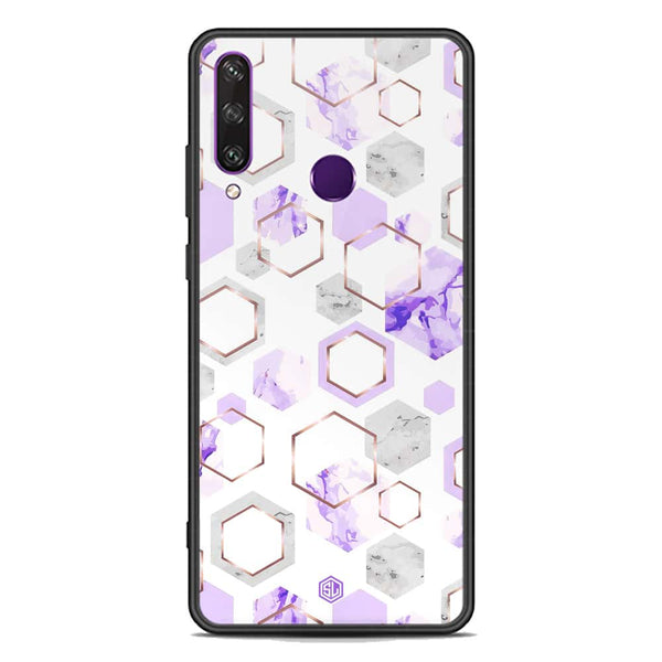 Stylish Marble Series Soft Phone Case - Premium Glass Case - Design 5 - Huawei Y6p