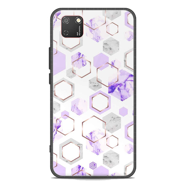 Stylish Marble Series Soft Phone Case - Premium Glass Case - Design 5 - Huawei Y5p