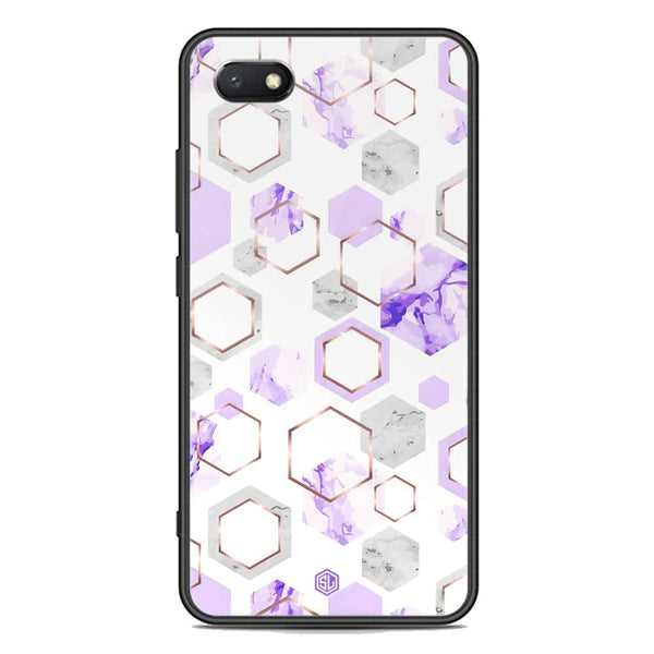 Stylish Marble Series Soft Phone Case - Premium Glass Case - Design 5 - Huawei Y5 Prime 2018