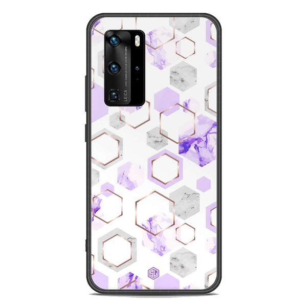 Stylish Marble Series Soft Phone Case - Premium Glass Case - Design 5 - Huawei P40 Pro