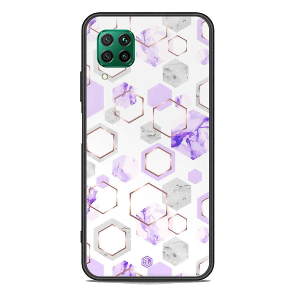 Stylish Marble Series Soft Phone Case - Premium Glass Case - Design 5 - Huawei P40 lite