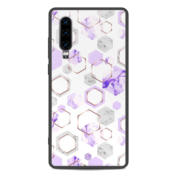 Stylish Marble Series Soft Phone Case - Premium Glass Case - Design 5 - Huawei P30