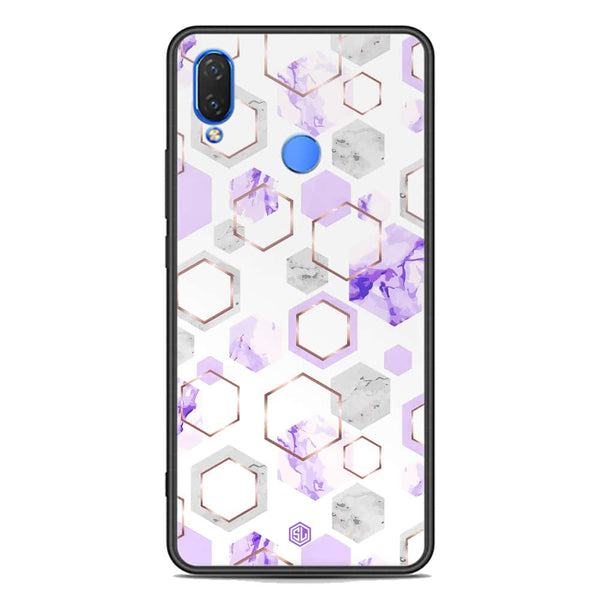 Stylish Marble Series Soft Phone Case - Premium Glass Case - Design 5 - Huawei Honor Play