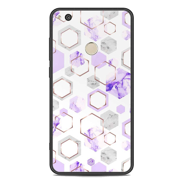Stylish Marble Series Soft Phone Case - Premium Glass Case - Design 5 - Honor 8 Lite