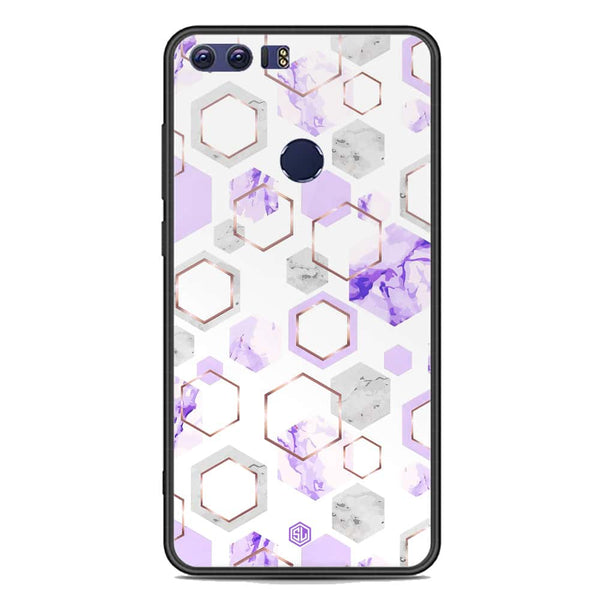 Stylish Marble Series Soft Phone Case - Premium Glass Case - Design 5 - Huawei Honor 8