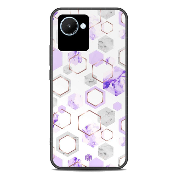 Stylish Marble Series Soft Phone Case - Premium Glass Case - Design 5 - Realme C30s