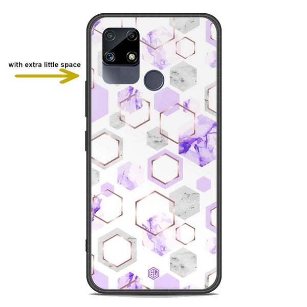 Stylish Marble Series Soft Phone Case - Premium Glass Case - Design 5 - Realme C25s