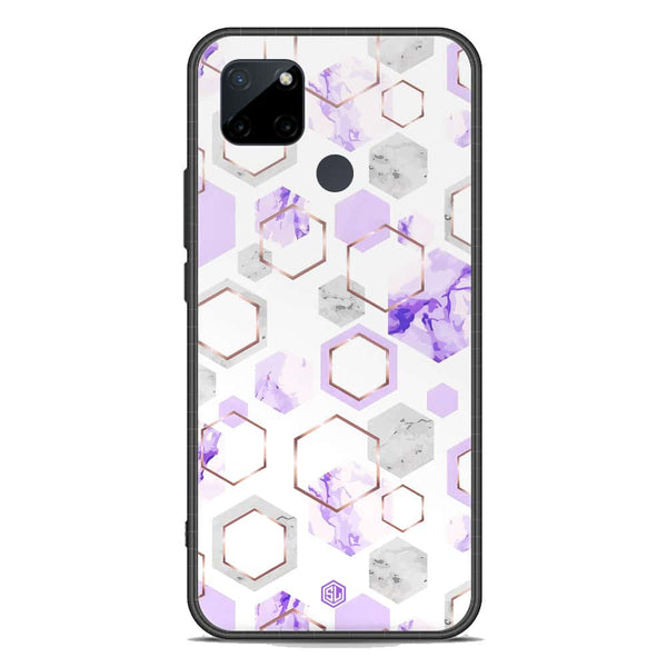 Stylish Marble Series Soft Phone Case - Premium Glass Case - Design 5 - Realme C21Y