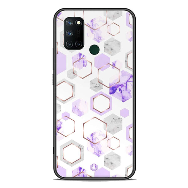 Stylish Marble Series Soft Phone Case - Premium Glass Case - Design 5 - Realme C17