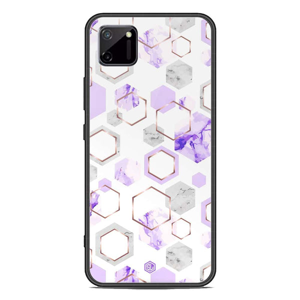 Stylish Marble Series Soft Phone Case - Premium Glass Case - Design 5 - Realme C11 2021