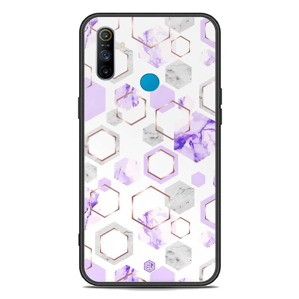 Stylish Marble Series Soft Phone Case - Premium Glass Case - Design 5 - Realme C3