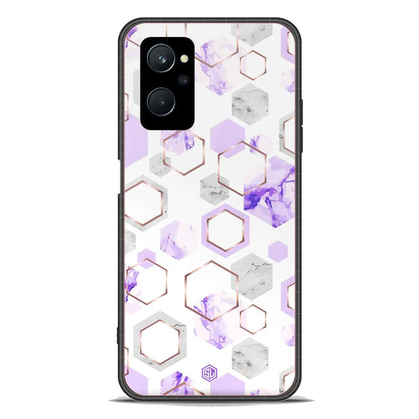 Stylish Marble Series Soft Phone Case - Premium Glass Case - Design 5 - Realme 9i