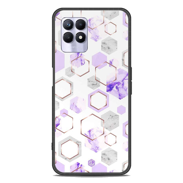 Stylish Marble Series Soft Phone Case - Premium Glass Case - Design 5 - Realme 8i