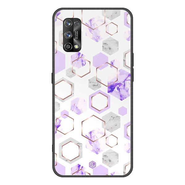 Stylish Marble Series Soft Phone Case - Premium Glass Case - Design 5 - Realme 7 Pro