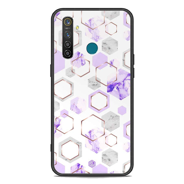 Stylish Marble Series Soft Phone Case - Premium Glass Case - Design 5 - Realme 5 Pro