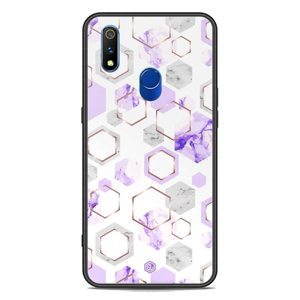 Stylish Marble Series Soft Phone Case - Premium Glass Case - Design 5 - Realme 3 Pro
