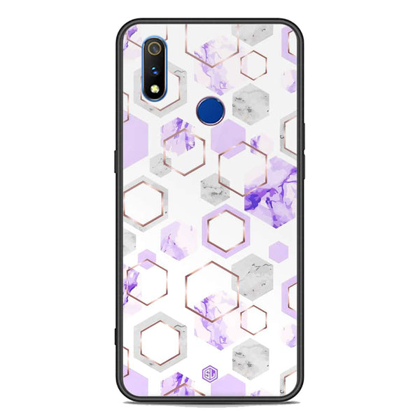 Stylish Marble Series Soft Phone Case - Premium Glass Case - Design 5 - Realme 3i